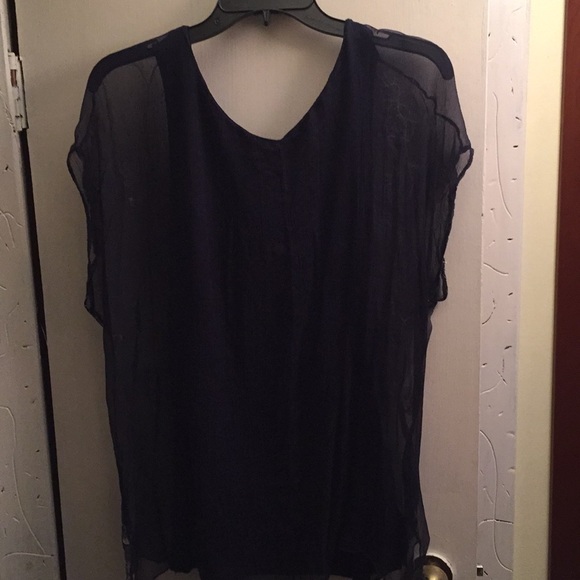 Ambra Made in Italy Embellished 💯 Silk Top - Picture 5 of 7